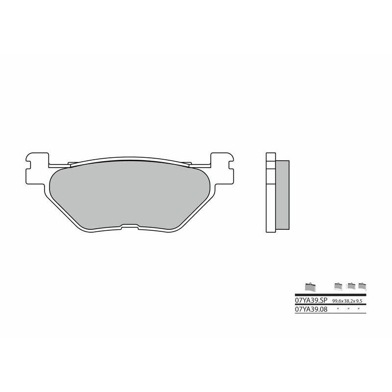 PLAQUETTES FREIN ARRIERE BREMBO TOUTES 900 TDMXTZ1200 FJR1300